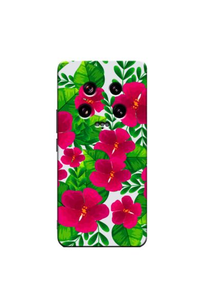 Zebana حافظة سيليكون متوافقة مع هاتف Xiaomi Mi 14 Ultra Spring Flowers 9 (مطبوعة)