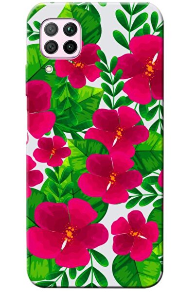 Dara Aksesuar حافظة متوافقة مع هاتف هواوي P40 لايت، حافظة سيليكون زهور الربيع...