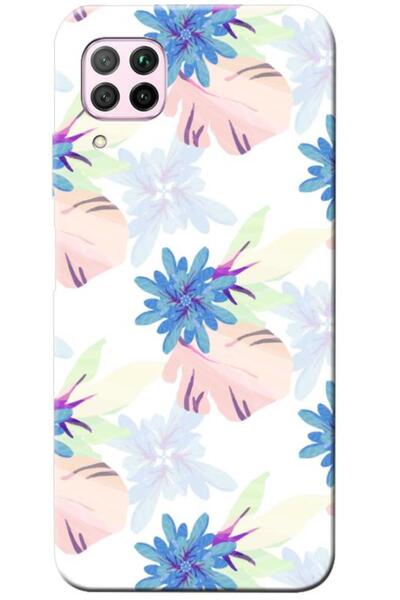 Zebana حافظة متوافقة مع هاتف هواوي P40 لايت، حافظة سيليكون بتصميم زهور الربيع...