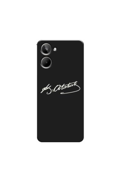 Zebana Realme 10 4G Uyumlu Kılıf Atatürk İmzası Silikon Kılıf (Baskılı)