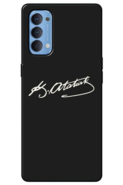 Zebana حافظة سيليكون متوافقة مع هاتف اوبو رينو 4 بتوقيع أتاتورك (مطبوعة)