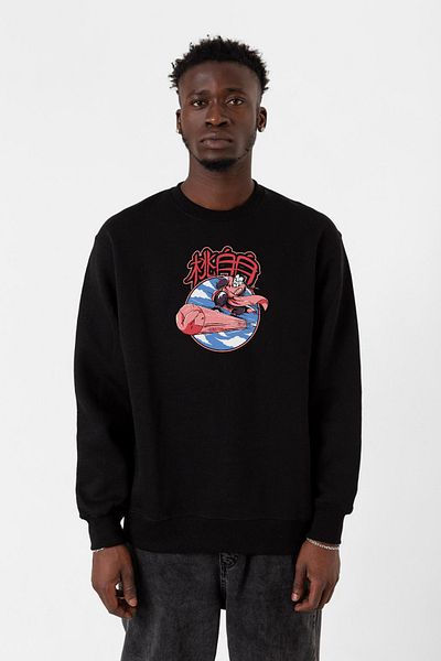 Tshirthane Мъжки суитшърт 2ip с черна принтирана тема Dragon Ball Z Anime Tao Pai Pai Express
