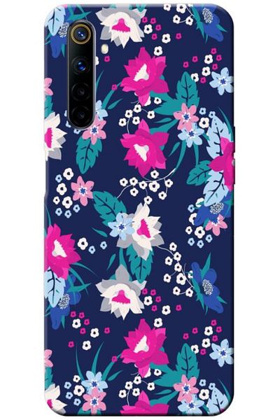 Zebana حافظة سيليكون متوافقة مع هاتف Realme 6 Spring Flowers 3 (مطبوعة)