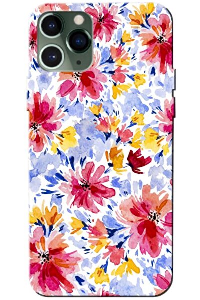 Zebana حافظة سيليكون متوافقة مع هاتف Apple iPhone 11 Pro Max Spring Flowers 7...