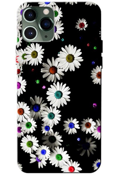 Zebana حافظة سيليكون متوافقة مع هاتف Apple iPhone 11 Pro Max Daisy V1 (مطبوعة)