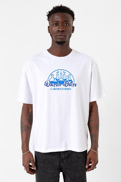 Tshirthane Ανδρικό μπλουζάκι μεγάλου μεγέθους Breaking Bad Walter White Laboratories