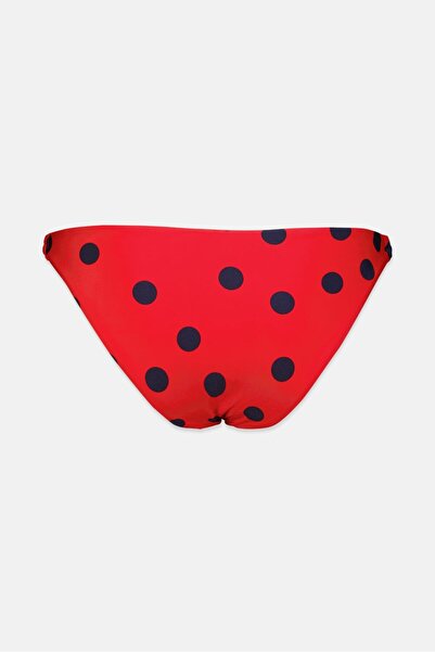 Women'secret Women 1 Pc Polka Dots Ringed Bikini Bottom, Red