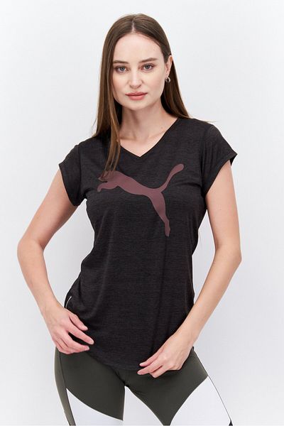 Puma Women Sportswear Fit Training Short Sleeve T-shirt, Dark Grey