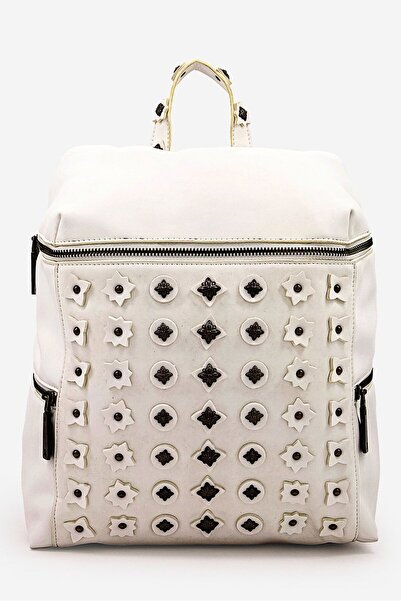 John Richmond Women Kiss Backpack 31.5 H x 27.5 L x 15 W cm, White