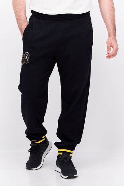 Esprit Men Regular Fit Embroidered Sweatpants, Black