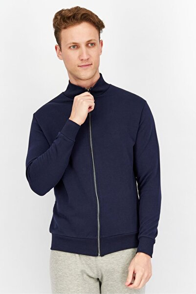 Baldinini سويت شيرت رجالي برقبة عالية وأكمام طويلة وشعار العلامة التجارية، أز...