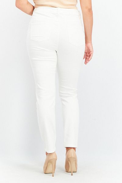 Tchibo Women Slim Fit Plain Stretchable Jeans, White
