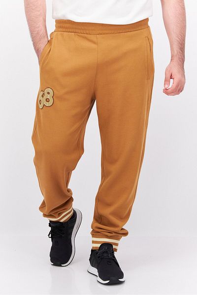 Esprit Men Regular Fit Embroidered Sweatpants, Brown