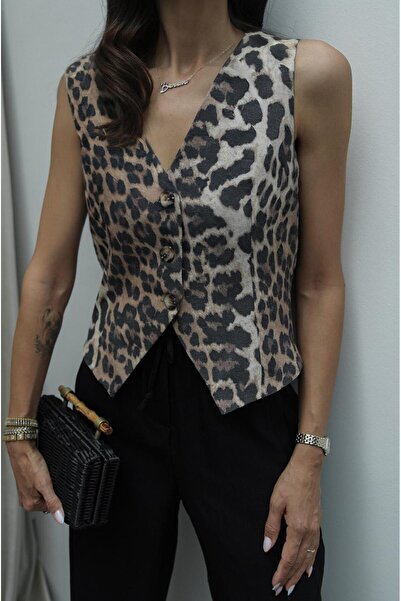Havoş Leopard Patterned Adson Vest