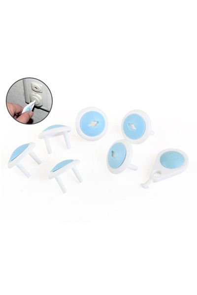 MarDyHome Child Protection Socket Lock with Key Suitable for American Socket 6 Pieces
