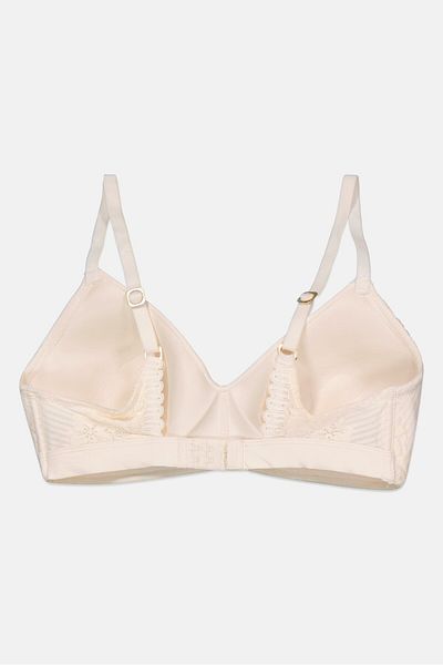 Etam Women Textured Padded Bra, Light Beige