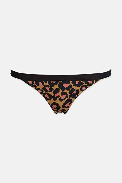 Scotch & Soda بيكيني سفلي بطبعة حيوانية للنساء، مجموعة باللون الأسود
