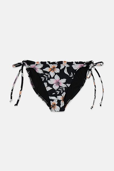 C&C California Women Floral Bikini Bottom, Black