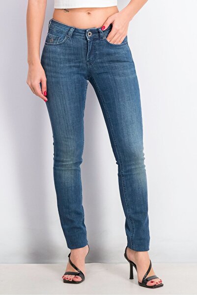 Scotch & Soda Kadın سكيني فيت متوسط الارتفاع La Bohemienne Jean، Mavi
