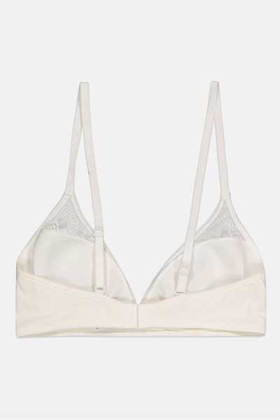 Etam Women Textured Lightly Padded Bra, White