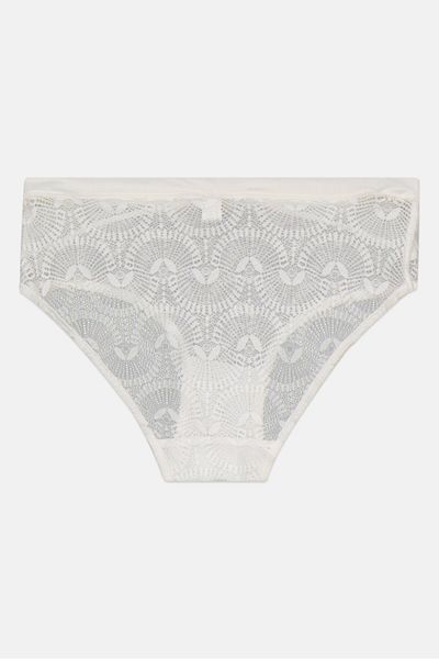 Etam Women Textured Pantie, White