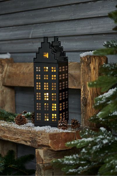 Tchibo Led Outdoor Zinc Lantern, Black