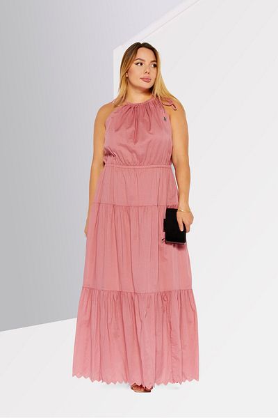 Michael Kors Women Plain Maxi Dress, Brown