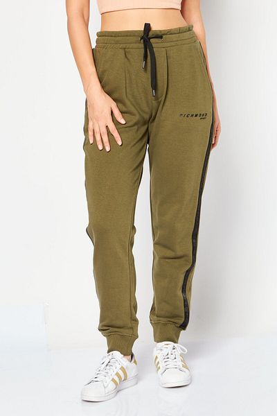 John Richmond Women Sportswear Fit Brand Logo Training Sweatpants, Green