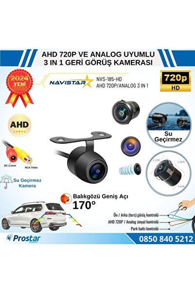 Navistar Balıkgözü Kelebek AHD 720P ve Analog Çevrilebilir 170 Derece Geniş A...