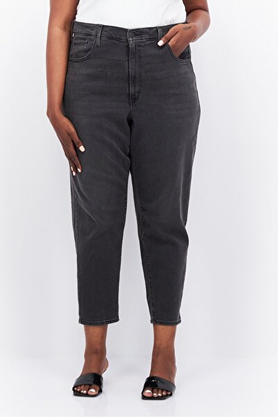 Levi's Women Mom Jean Fit Plain Stretchable Denim, Black