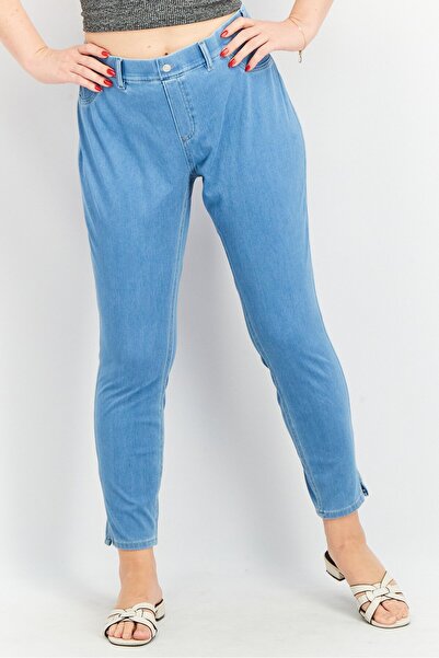 Tchibo Women Slim Fit High Waist Wash Jeans, Blue