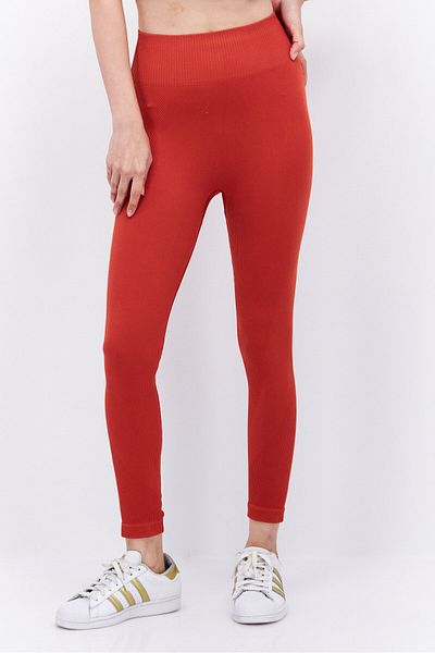 Etam Women Regular Fit Textured Pants, Orange
