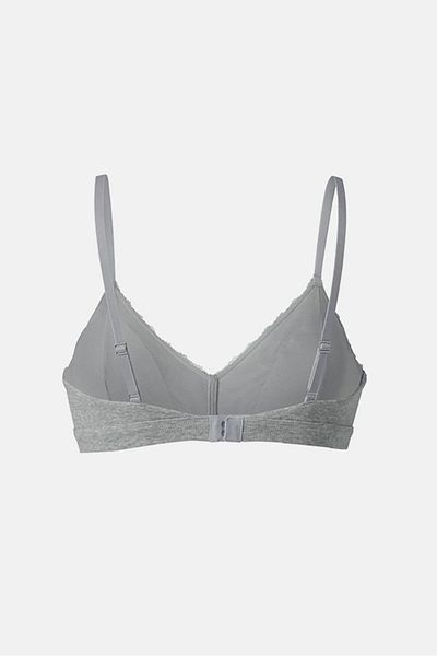 Tchibo Women Rib Soft Padded Underwire Bra, Grey