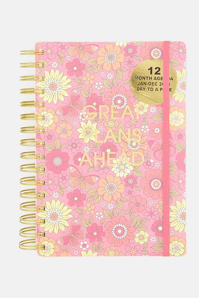 Votum Great Plans Ahead 12 Month Agenda, Pink Combo