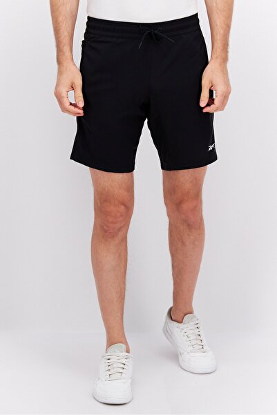 Reebok شورت تدريب رياضي للرجال، أسود
