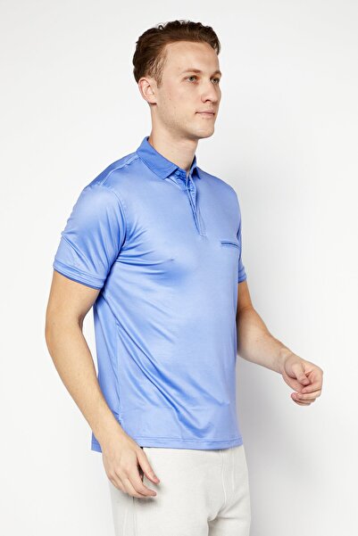 Head Men Sportswear Fit Short Sleeve Golf Polo Shirts, Periwinkle Blue