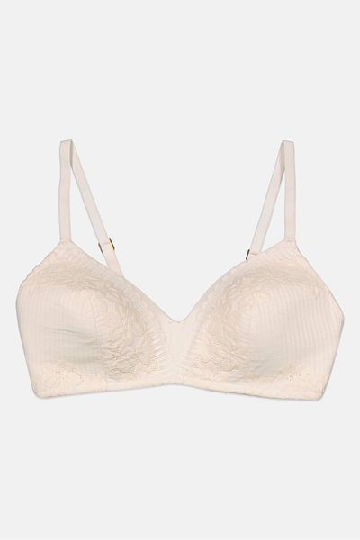 Etam Women Textured Padded Bra, Light Beige