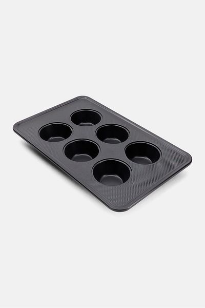 Alta 6 Cup Non-Stick Muffin Pan, Black