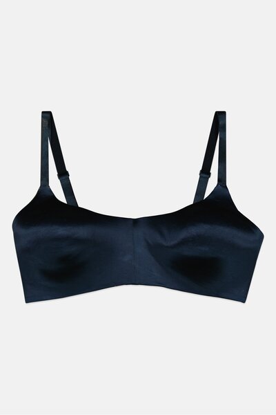 Etam حمالة صدر نسائية مبطنة بشكل خفيف بدون أسلاك، لون أزرق داكن
