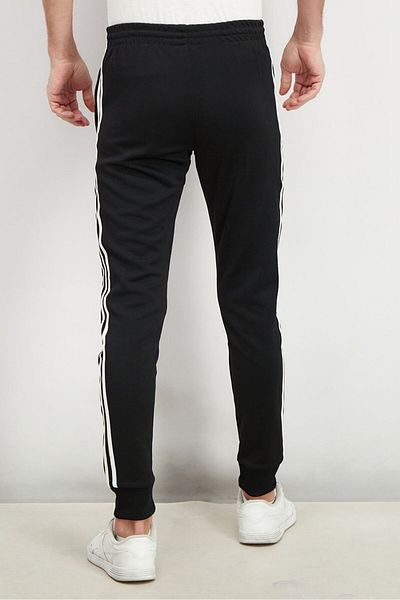 Adidas Originals Men Sportswear Fit Training Track Pants, Black and White