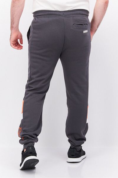 Crosshatch Men Regular Fit Drawstring Brand Logo Jogger Pants, Grey