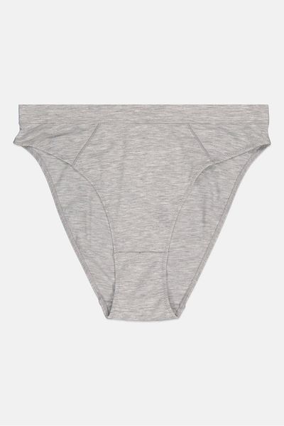 NA-KD Women 1 Piece High-leg Heather Panty, Grey