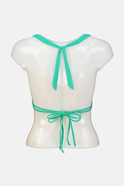 Women'secret Women Lightly Padded Solid Triangle Bikini Top, Mint Green