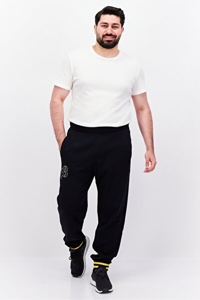 Esprit Men Regular Fit Embroidered Sweatpants, Black