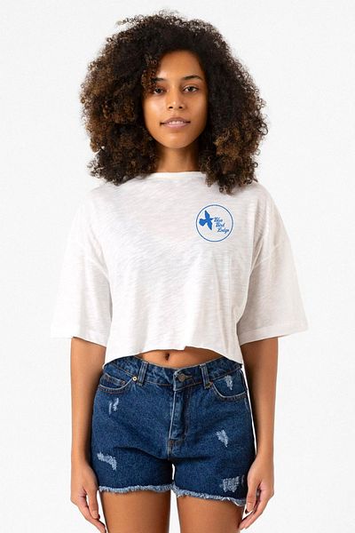 Tshirthane The Mentalist White Melted Women's Crop T-Shirt