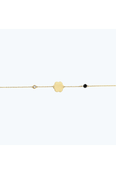 Altınbaş Pırlanta Spinal Taşlı Çiçek Bileklik