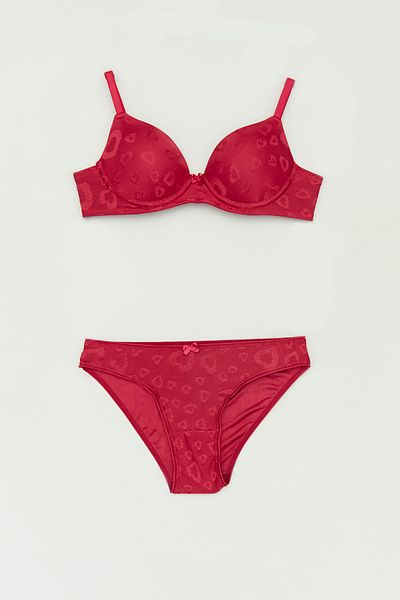 Fulla Moda Set sutien cu model inimă - căptușit