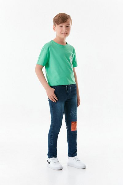 Fulla Moda Boy - Printed and Elastic Waist Trousers