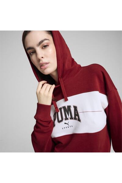 Puma SQUAD TR Sweatshirt Kırmızı 68249413 Kadın