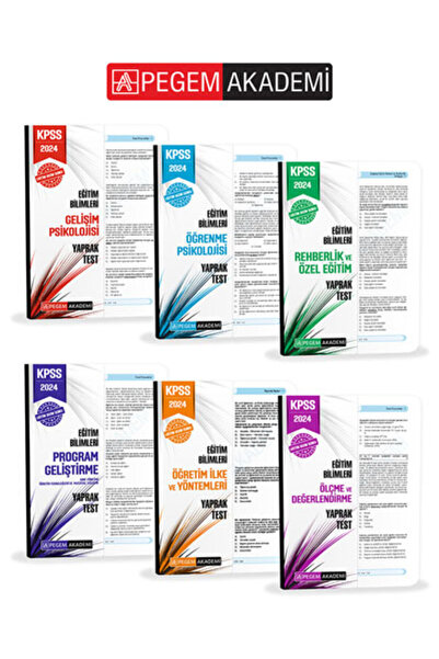 Pegem Akademi Yayıncılık Pegem Akademi 2024 Kpss Eğitim Bilimleri Yaprak Test...
